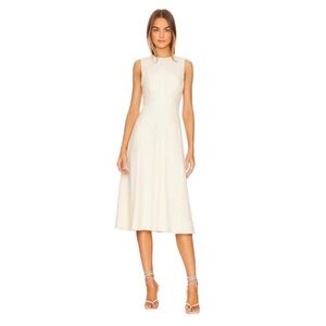 VINCE Women’s Paneled Sleeveless Crew Neck Dress in Chiffon color-Size 4